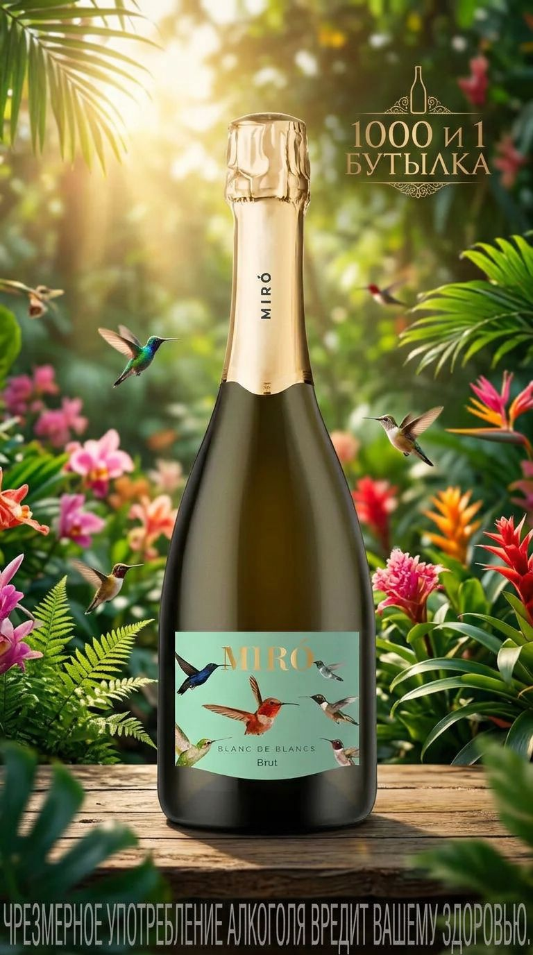 Игристое вино Miró Blanc de Blancs белое брют, 0,75 л