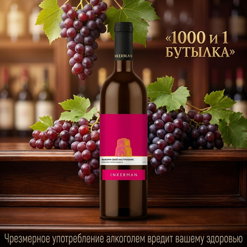 ИКЕРМАН Калейдоскоп настроений красное полусладкое, 0,75 л 