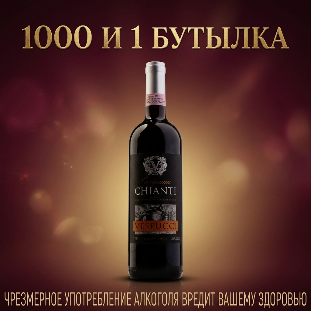Веспуччи Кьянти Тоскана красное сухое 0,75 л